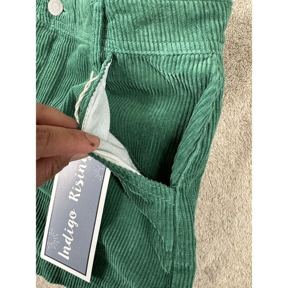 Indigo Rising Green Corderoy Shorts Size 9/29 - Picture 3 of 12